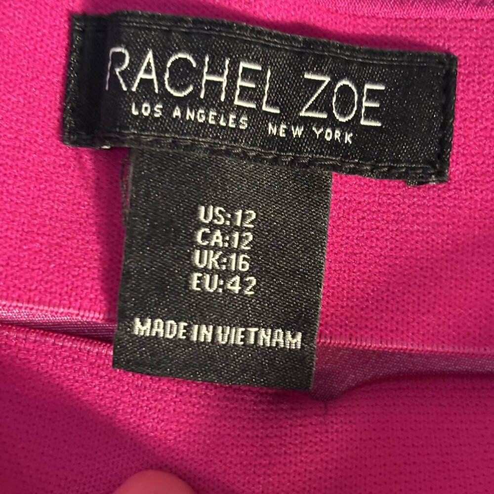 Rachel Zoe Fuchsia Straight-Leg Pull - On Pants Size 12 Stylish & Chic - Picture 2 of 9